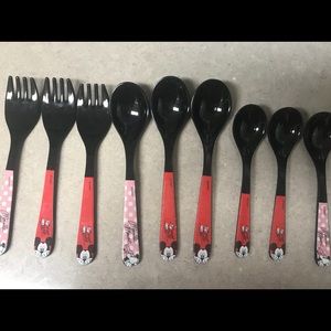 Disney Mickey Minnie Mouse plastic spoons & forks